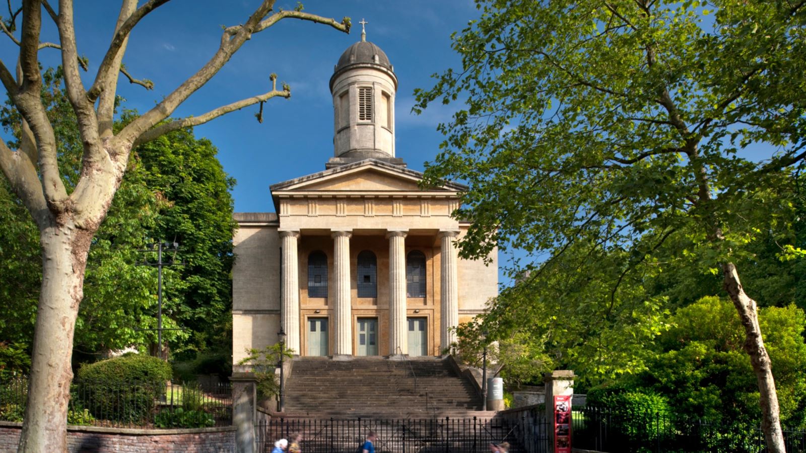 Front steps and entrance to St George's Bristol